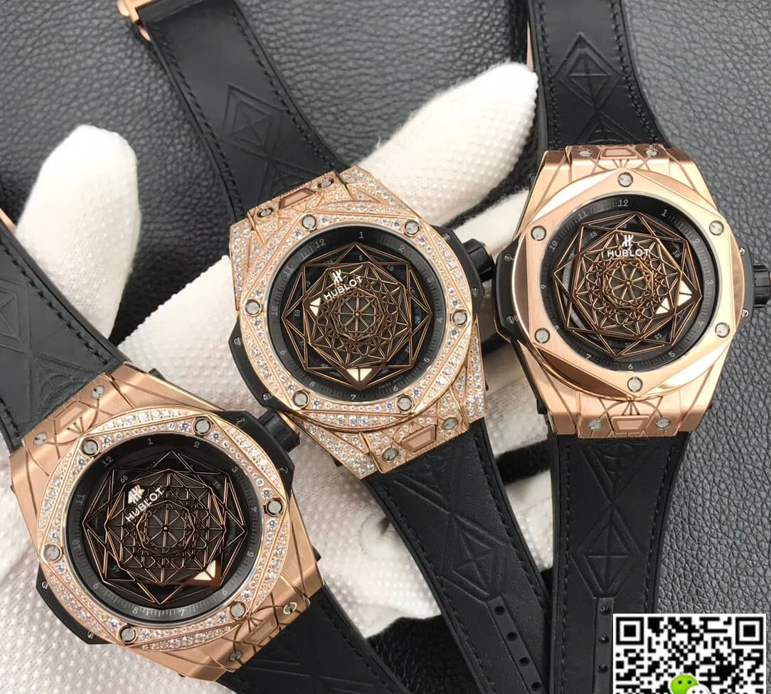 Hublot Big Bang 415.OX.1118.VR.MXM17 WWF Factory 1:1 Best Edition Replica Watch Black Strap